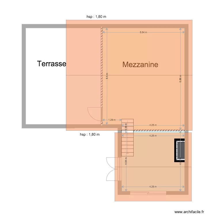 Tara Etage avec toit et extension après travaux. Plan de Tara Etage avec toit et extension après travaux. Plan de