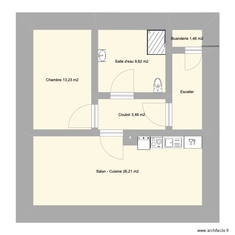 Appartement B. Plan de 0 pièce et 0 m2