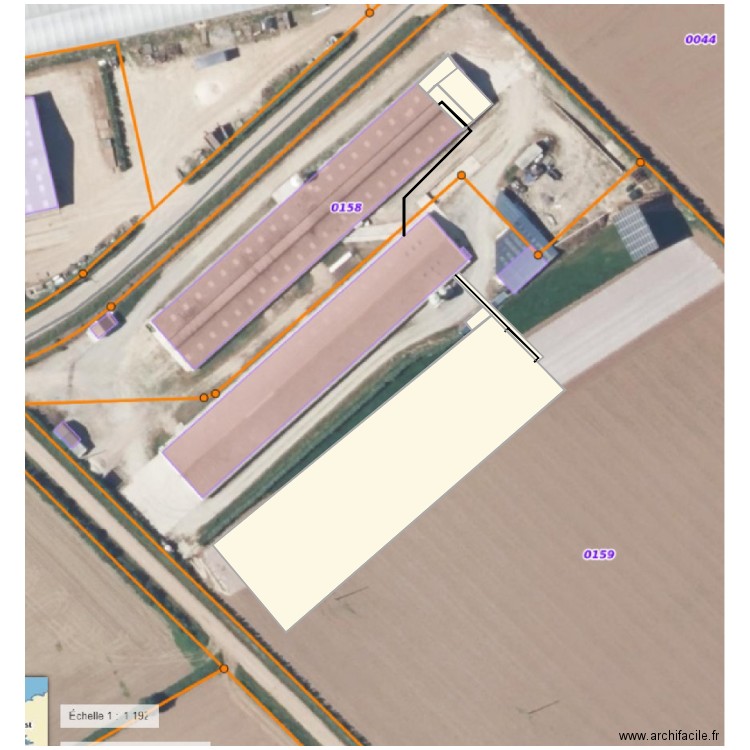 VESTIAIRE BOUT P3. Plan de 8 pièces et -1534 m2