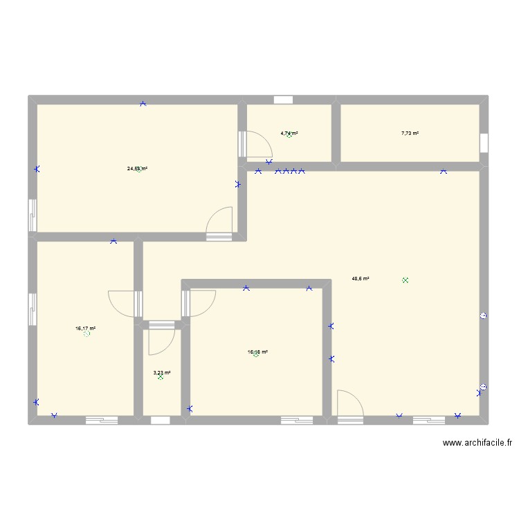 Plans maison pdf. Plan de 7 pièces et 121 m2