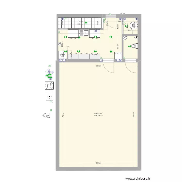 Buanderie Vitrac RDC. Plan de 