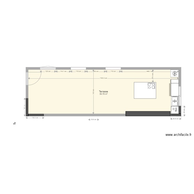 cuisine du bas. Plan de 0 pièce et 0 m2