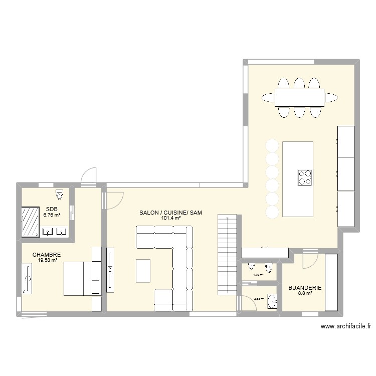 SALON 1. Plan de 0 pièce et 0 m2