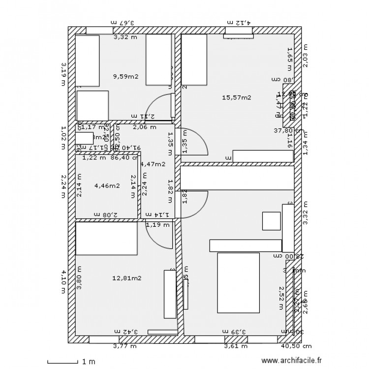 lacour_1etB. Plan de 0 pièce et 0 m2