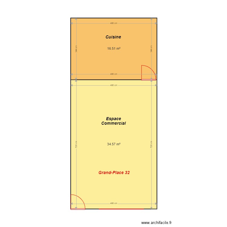 Com 32. Plan de 0 pièce et 0 m2
