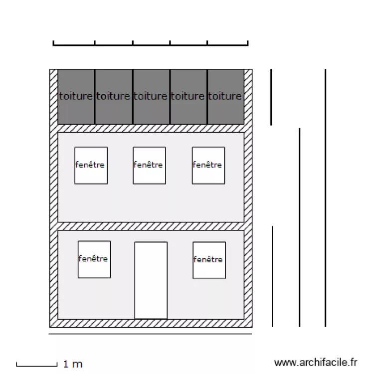Facade arriere. Plan de Facade arriere. Plan de