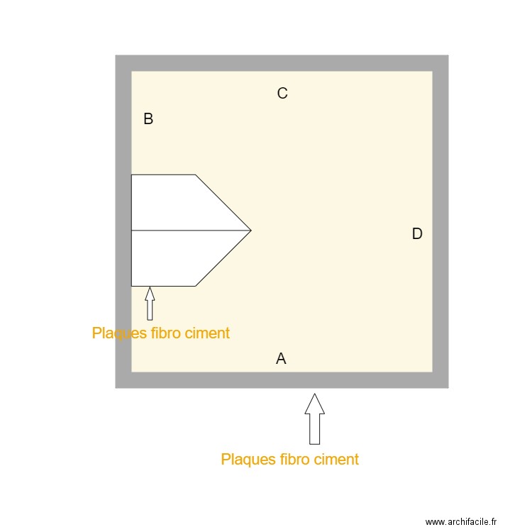 Croquis STORCK Bernard. Plan de 1 pièce et 23 m2