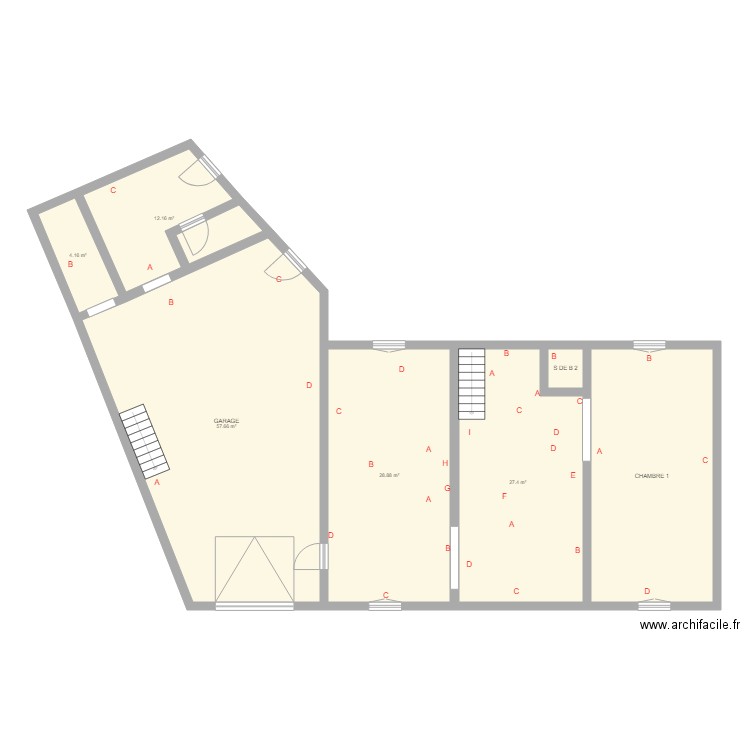 BOULDING RDC. Plan de 0 pièce et 0 m2