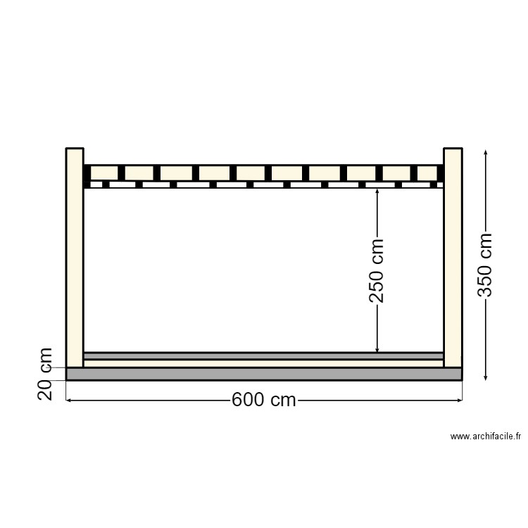 plan en coupe . Plan de 0 pièce et 0 m2