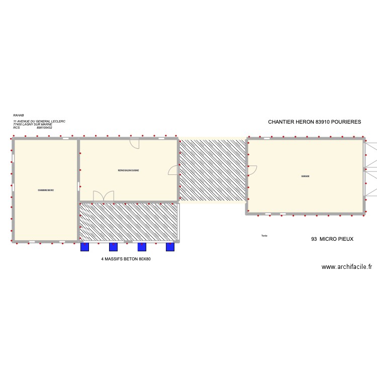 HERON 83910 POURIERES. Plan de 5 pièces et 276 m2