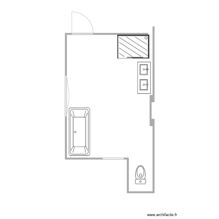 salle de bain brandon. Plan de 