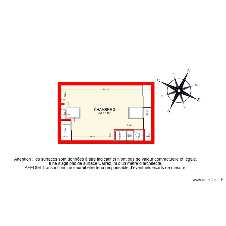 BI14119 PASCAL. Plan de 20 pièces et 135 m2