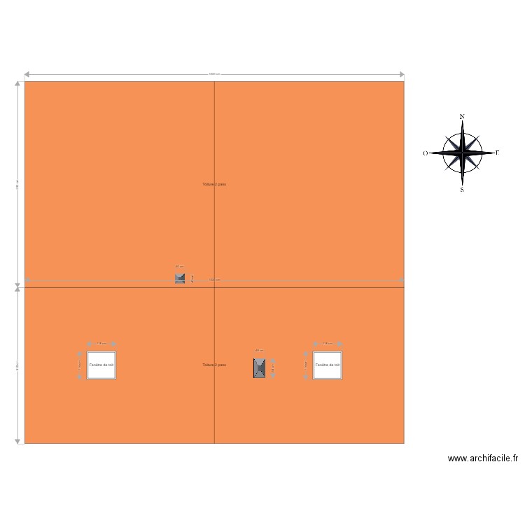 TOITURE AVEC VELUX. Plan de 0 pièce et 0 m2