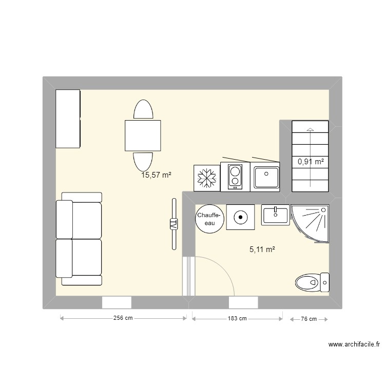10 FERAUD APPART1 R+1. Plan de 0 pièce et 0 m2
