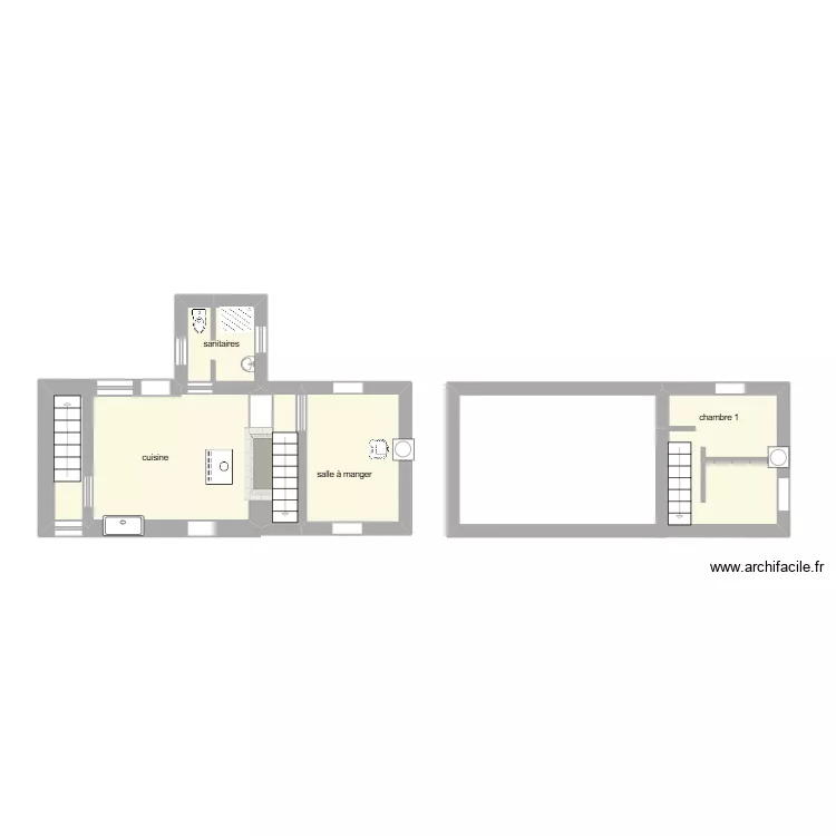 la vaisse. Plan de 5 Pièces et 27 m²
