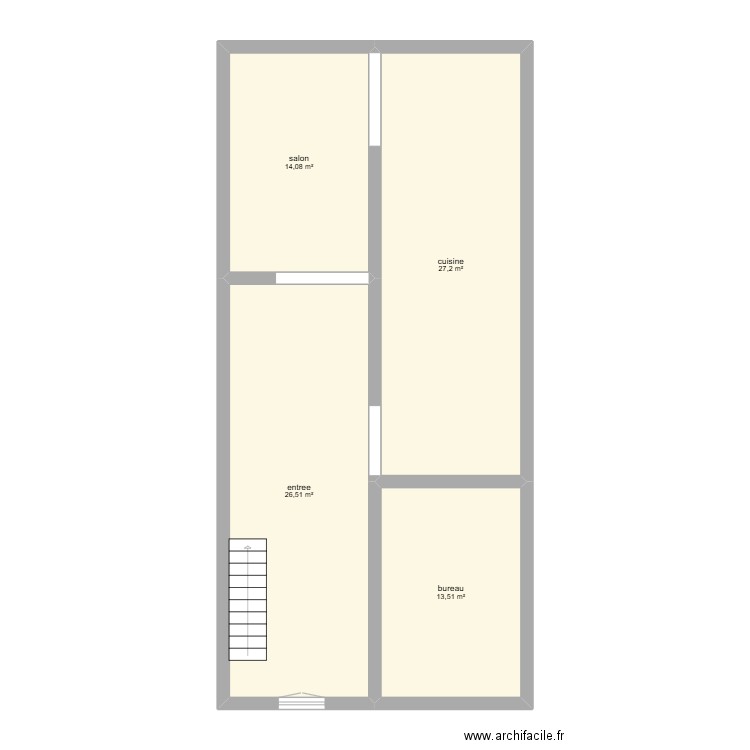 plan r+1. Plan de 4 pièces et 81 m2