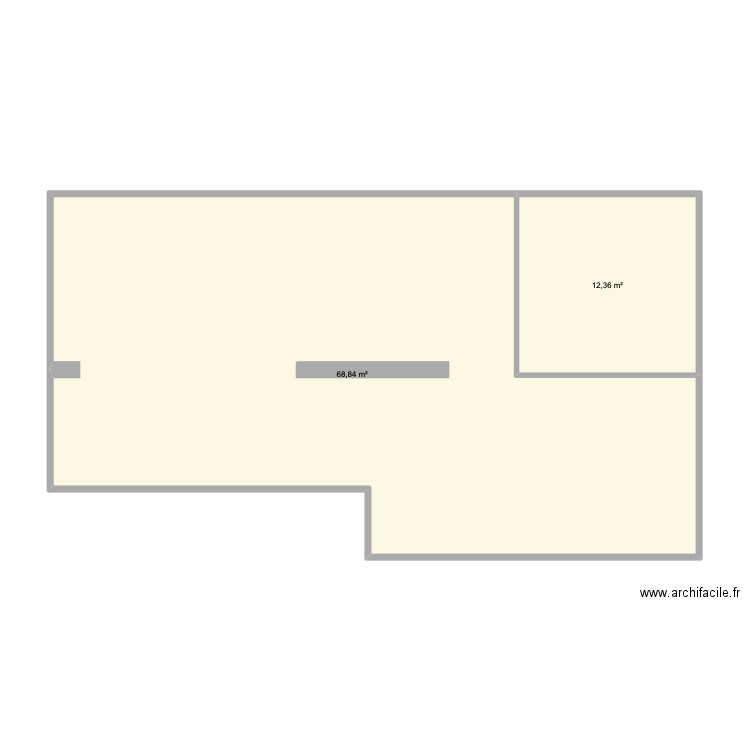 garage. Plan de 2 pièces et 81 m2