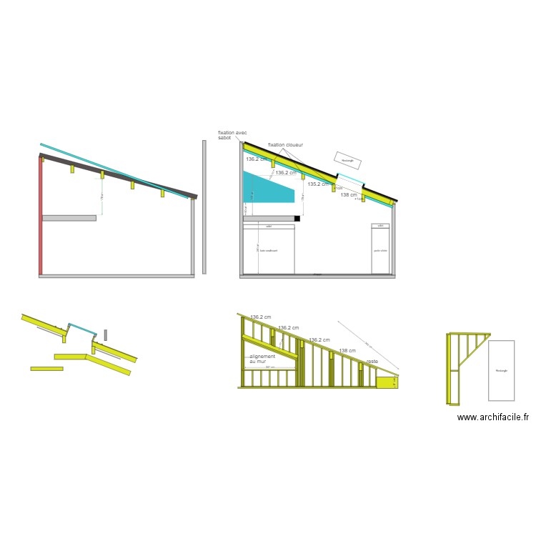 pente sejour. Plan de 0 pièce et 0 m2