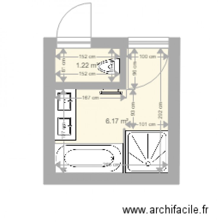 picon sdb. Plan de 0 pièce et 0 m2