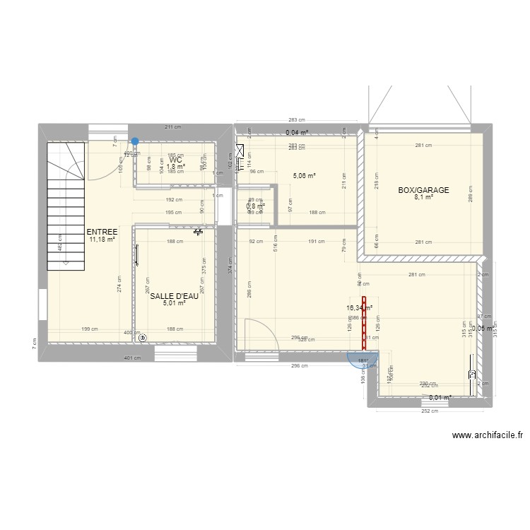 Aménagement Meuble. Plan de 10 pièces et 48 m2