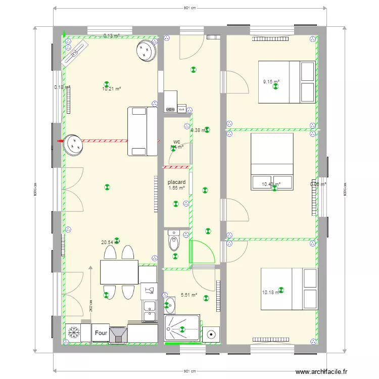 appart arlac xuxen allande2. Plan de 