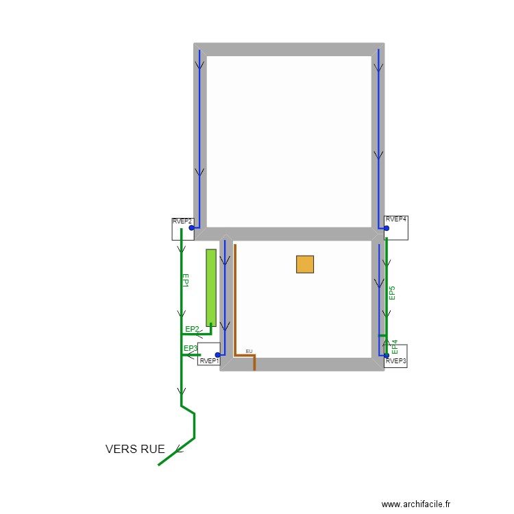 MAISON BOUDAR ST GEORGES SUR BAULCHE. Plan de 2 pièces et 19 m2