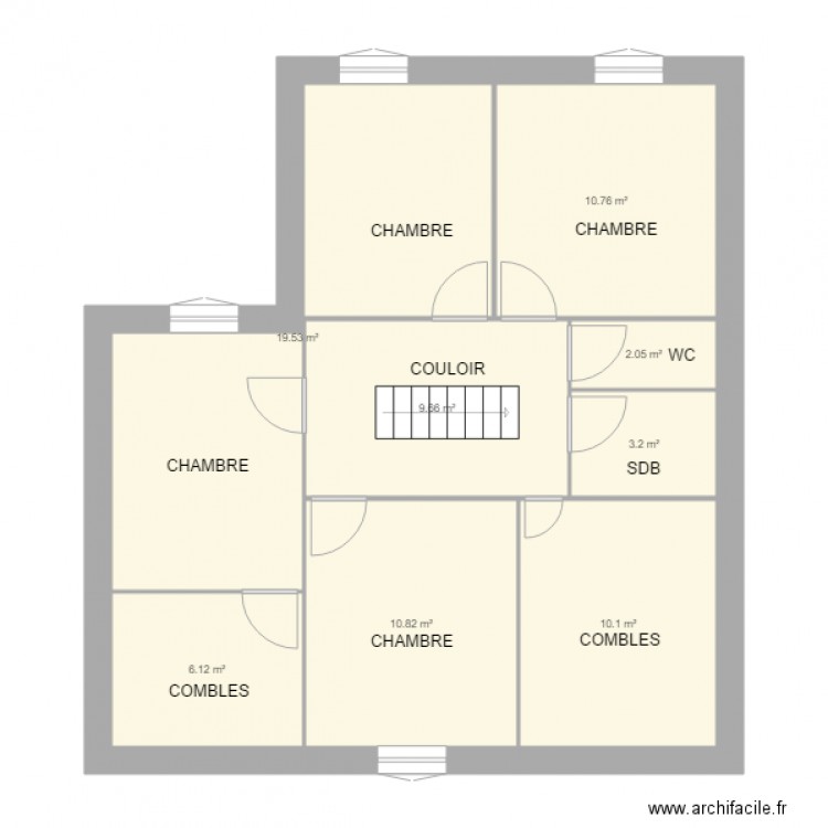 PLAN BERNARD POUR JAMES etage. Plan de 0 pièce et 0 m2