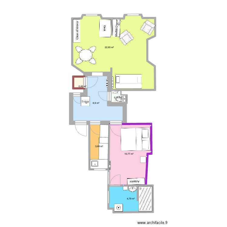 2eme étage Appart. Plan de 0 pièce et 0 m2