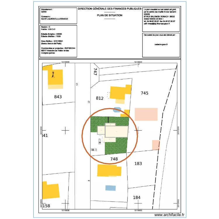 plan de masse MARTIN CARTA. Plan de 
