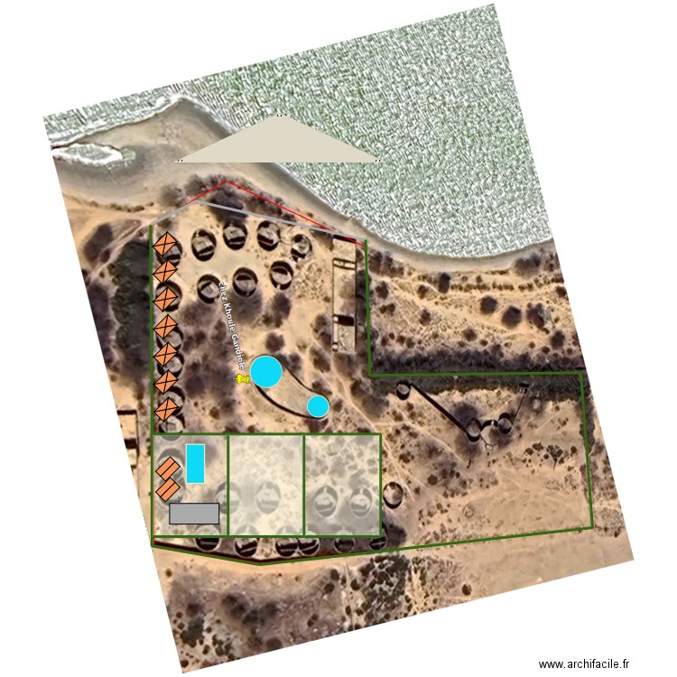 CHEZ KHOULE 3. Plan de 3 pièces et 1936 m2