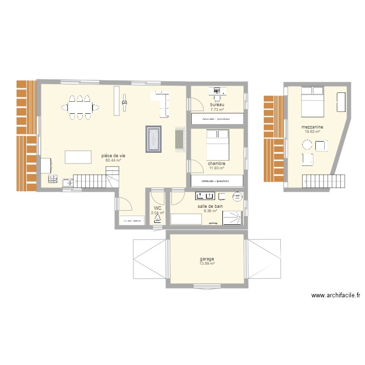 ChaletGSgarage. Plan de 0 pièce et 0 m2