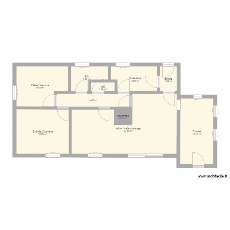 maison actuelle. Plan de 0 pièce et 0 m2