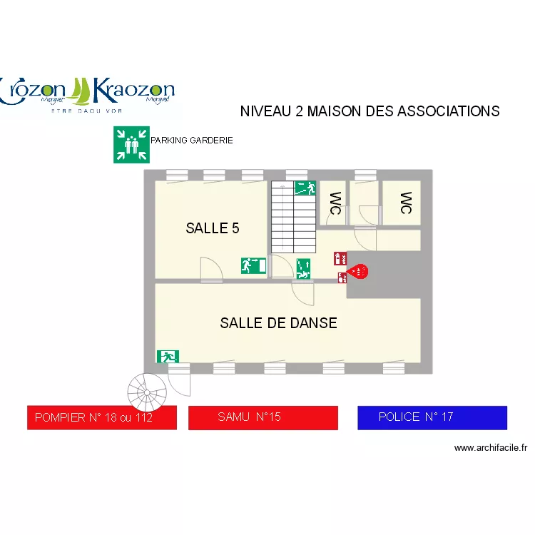 NIVEAU 2 MAISON ASSOCIATIONS . Plan de 