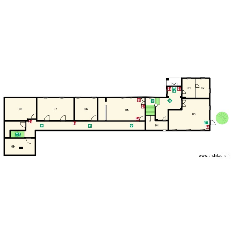 Plan Sous sol Face EST. Plan de 0 pièce et 0 m2