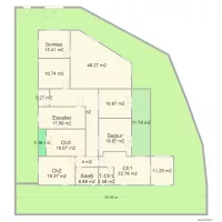 Villa rez de chauss&eacute;e mesures