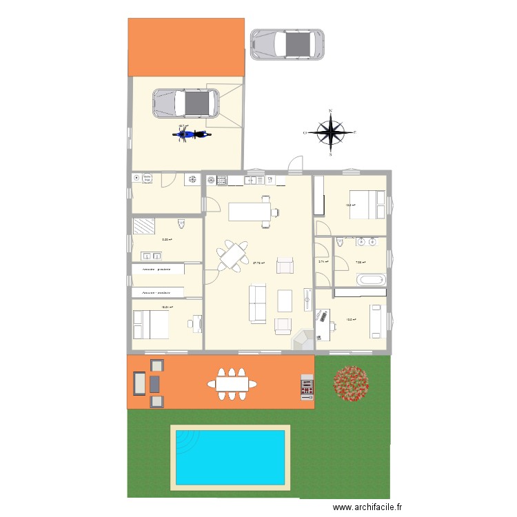 PROJET 2 sans cotation. Plan de 0 pièce et 0 m2