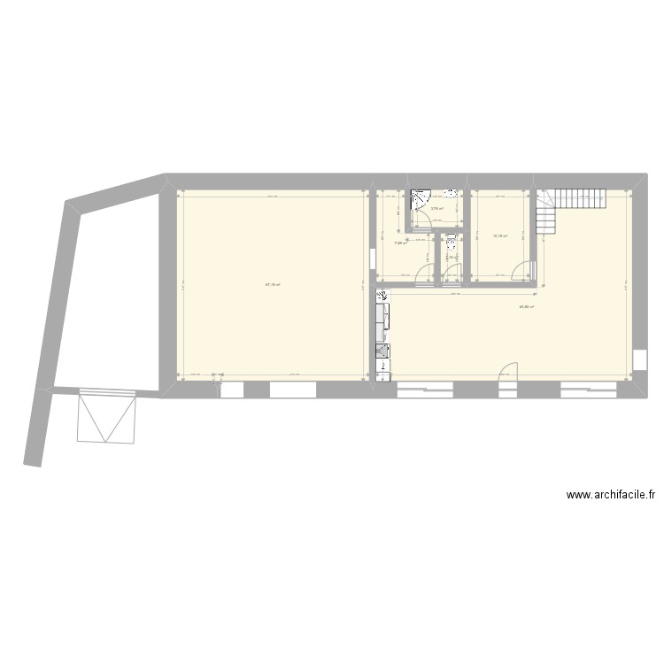 maison 1. Plan de 6 pièces et 152 m2