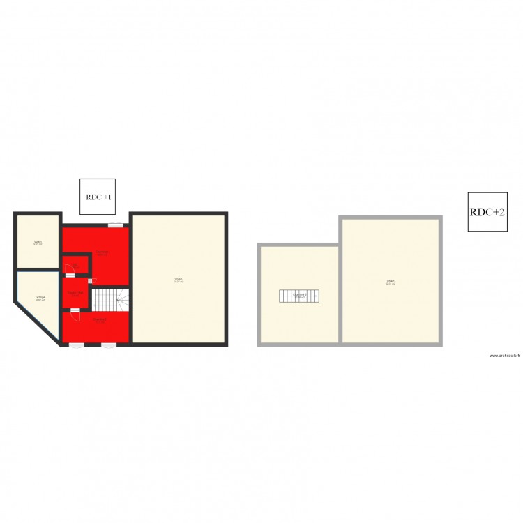 Jean Claude. Plan de 9 pièces et 185 m2