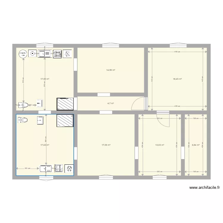 1er &eacute;tage. Plan de 