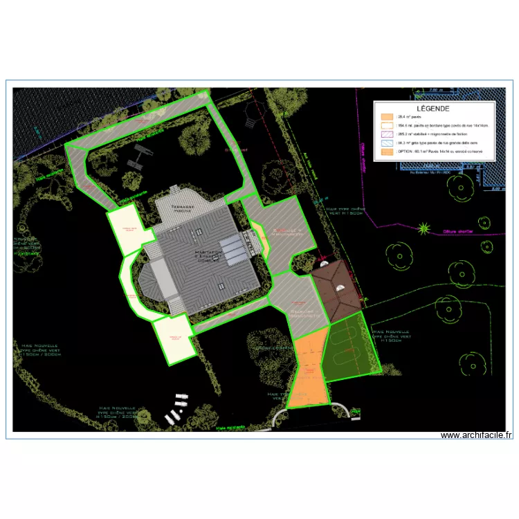 vesi jardin. Plan de 