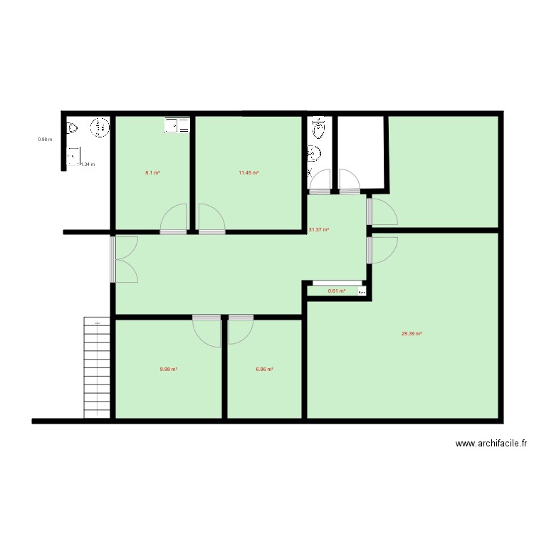 3 impasse Jean Jaures bureaux RDC. Plan de 0 pièce et 0 m2