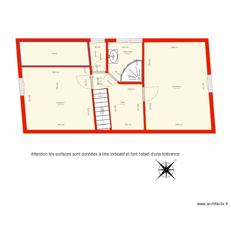 BI 3268 2e étage côté. Plan de 0 pièce et 0 m2