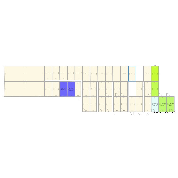 GUICHARD PADDOCKS NOUVEAUX. Plan de 28 pièces et 253 m2