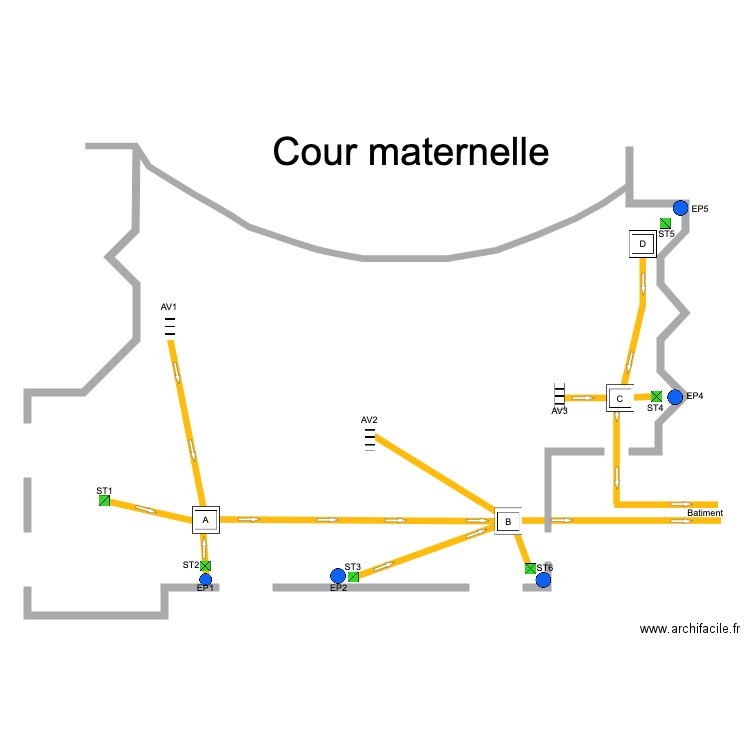 ecole 6. Plan de 0 pièce et 0 m2