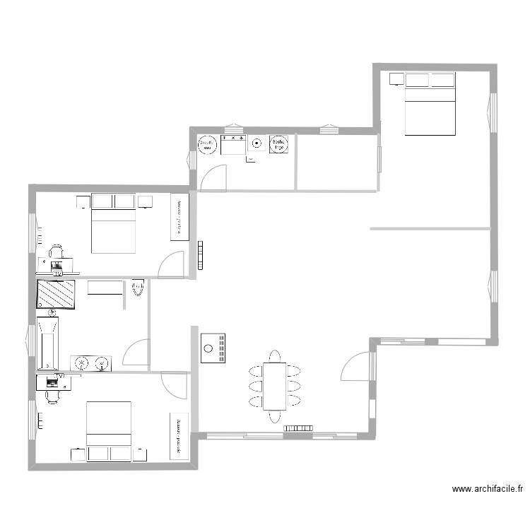 MAISON 2EME TENTATIVE. Plan de 0 pièce et 0 m2