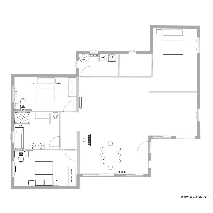 MAISON 2EME TENTATIVE. Plan de 