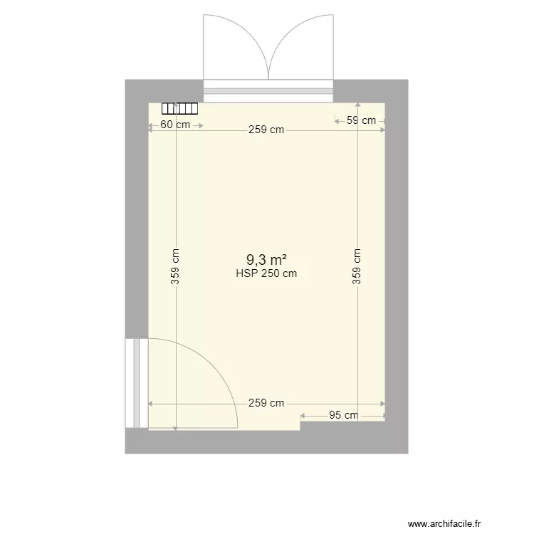chambre 2 san costanzo. Plan de 