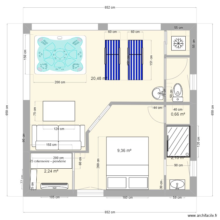 carbet. Plan de 18 pièces et 345 m2