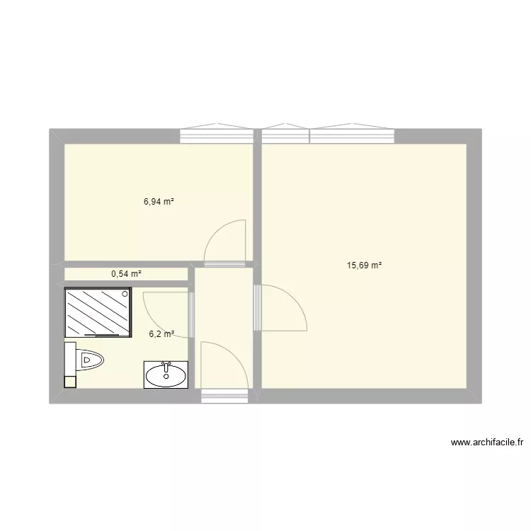 STUDIO SAINT RAPHAEL. Plan de 