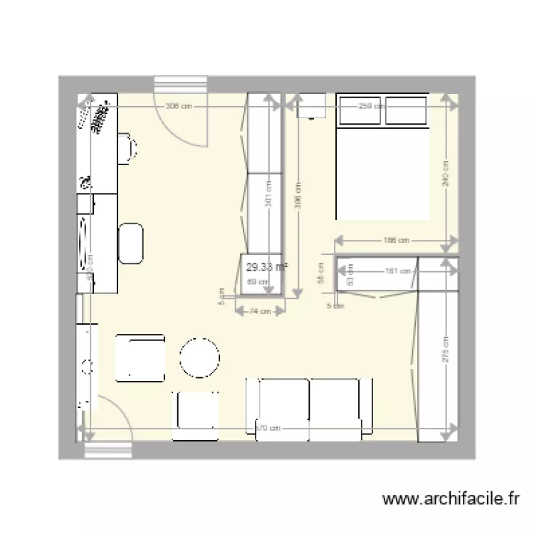 chambre marine. Plan de 